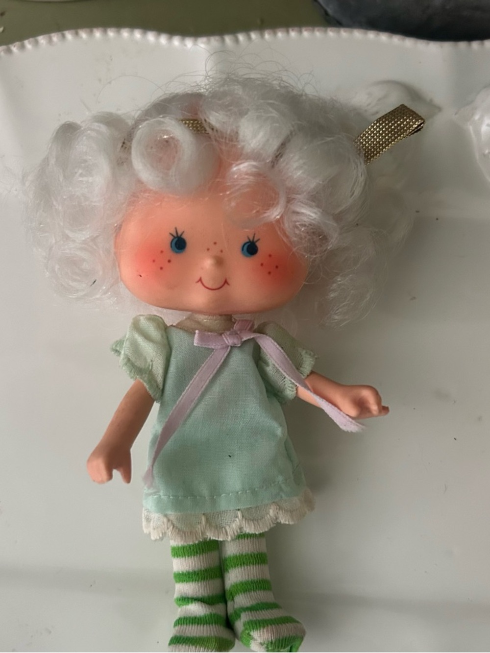 Vintage Kenner Angel Cake Doll Dress Curly Hair strawberry shortcake collection